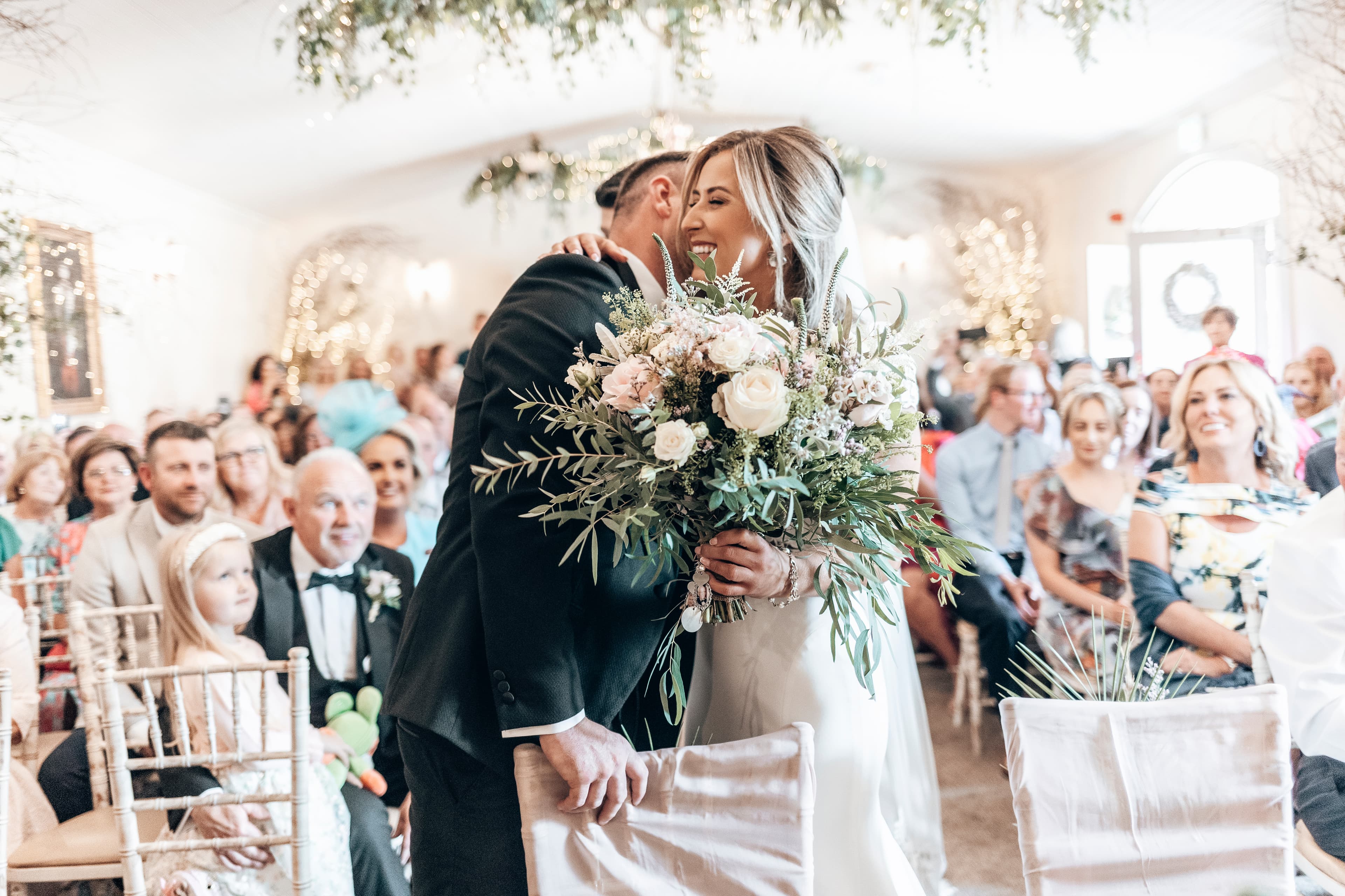 First kiss at the ceremony